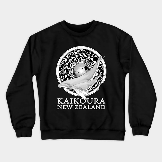 Humpback whales Shield of Kaikoura New Zealand Crewneck Sweatshirt by NicGrayTees